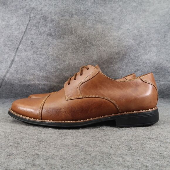 Sandro Moscoloni Shoes Mens 11 Oxford Cap Toe Classic Leather Dress Formal Brown - Picture 3 of 14